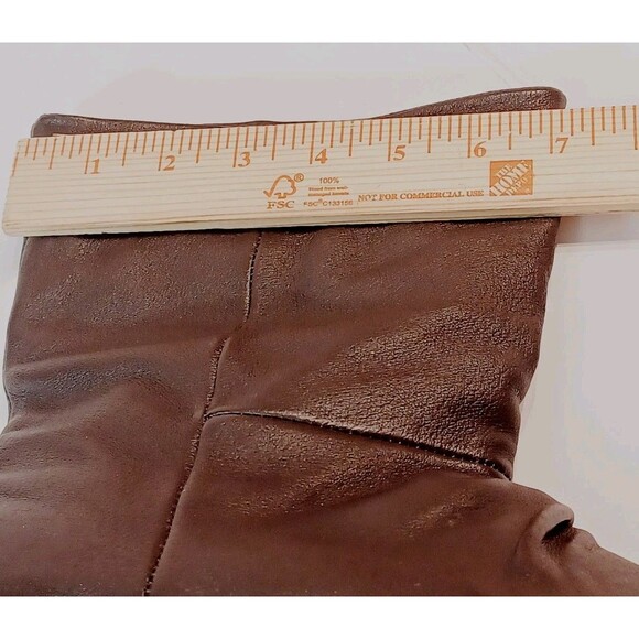 Classique Women's Brown Leather Slouch Short Boots Size 10 Wide - Picture 8 of 9